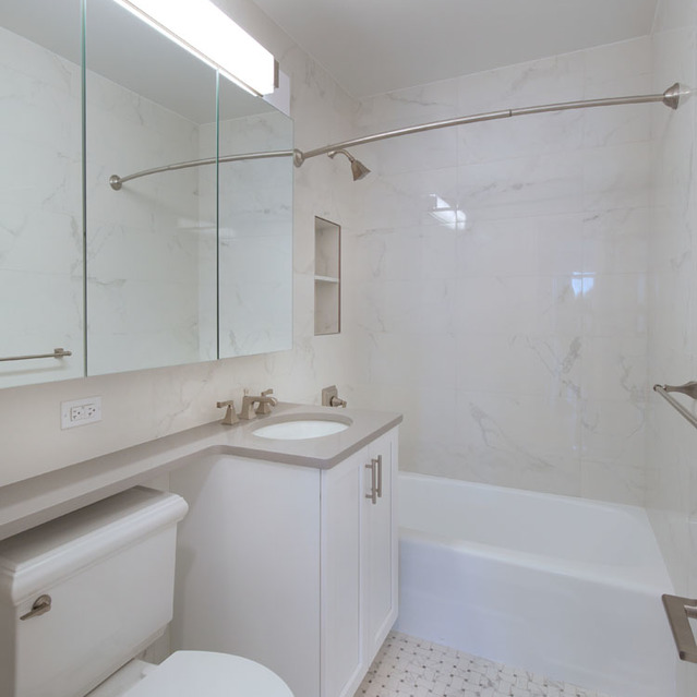 One Lincoln Plaza - Marble & Quartz bathroom