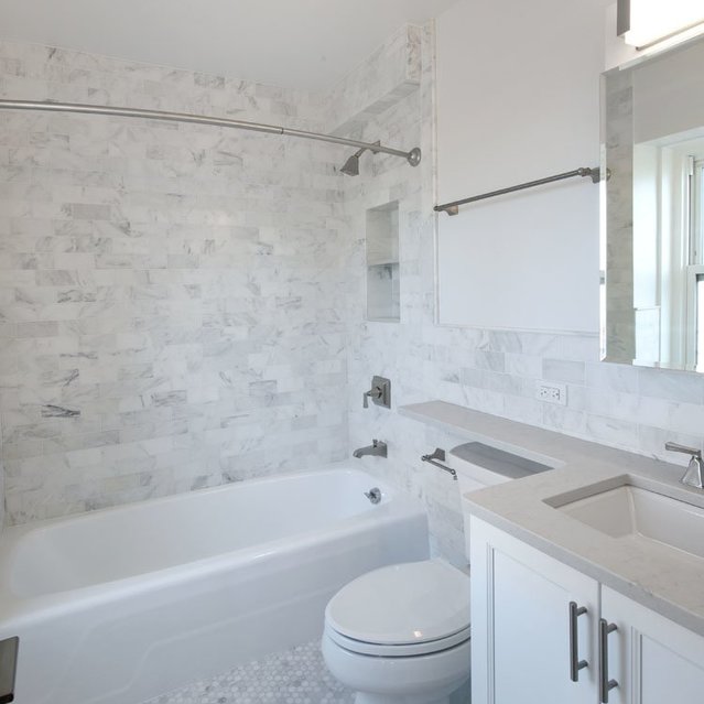One Lincoln Plaza - Marble & Quartz bathroom