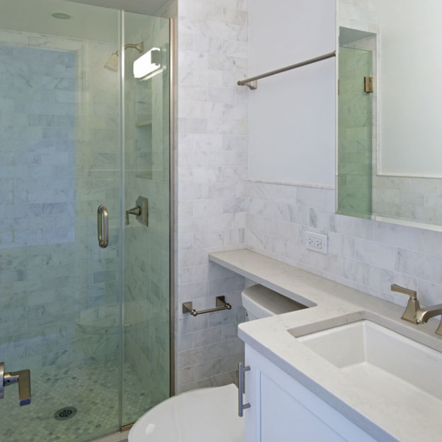 One Lincoln Plaza - Marble & Quartz bathroom